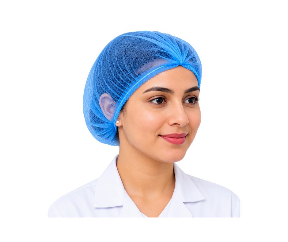 Blue Disposable Mob Caps – Hair Nets for Food Handling, Catering & Hygiene