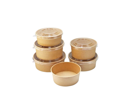 1000ml (32oz) Round Kraft Paper Bowls