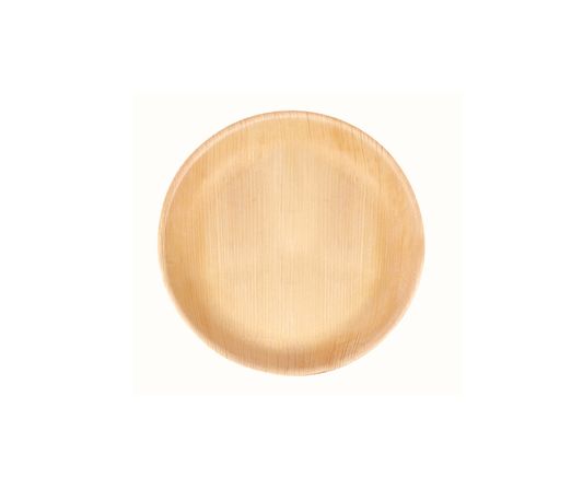 10″ (25 cm) Round Compostable Palm Leaf Plates