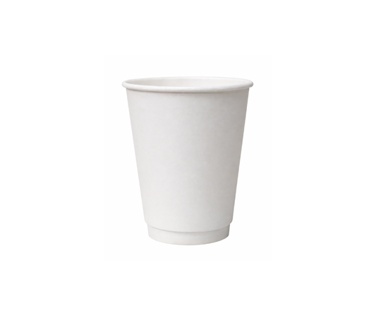 12oz White Double Wall Coffee Cups