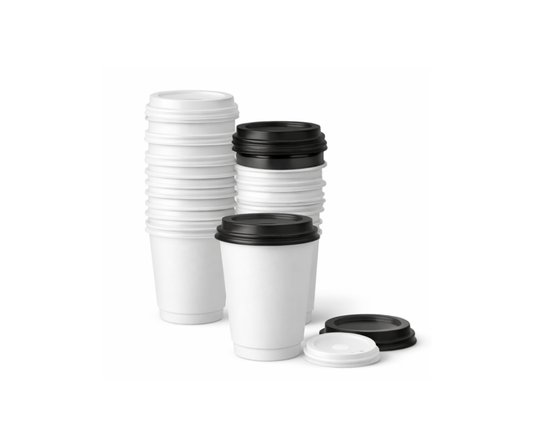 12oz White Double Wall Coffee Cups