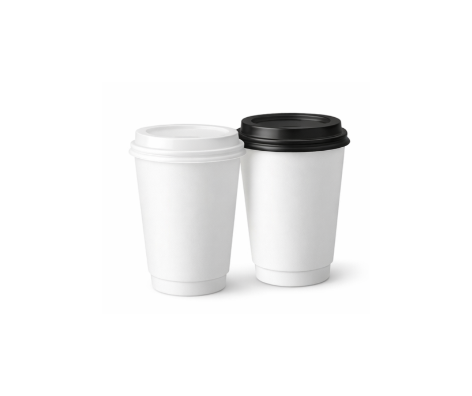 12oz White Double Wall Coffee Cups