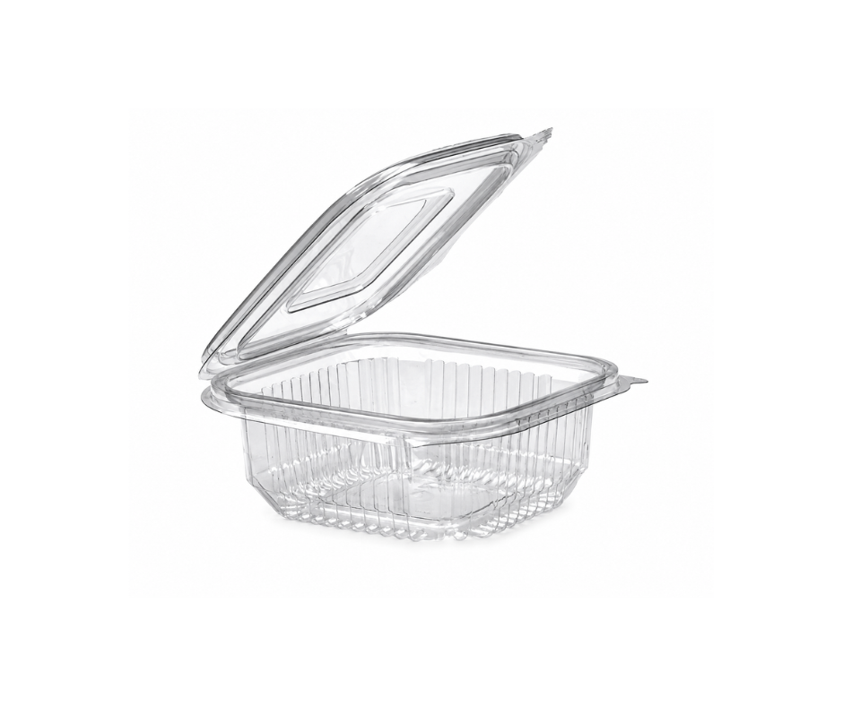 250ml Square Hinged Lid Salad Container