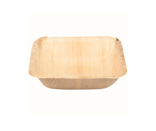 4″ Square Palm Leaf Bowls