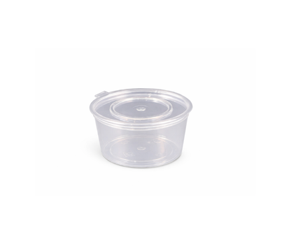 4oz Hinged Clear Sauce/Portion Pots
