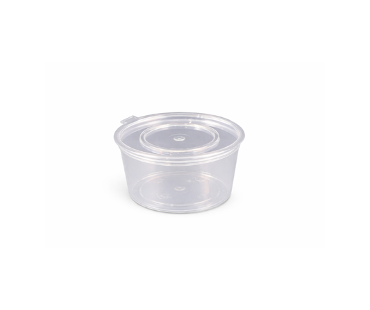 4oz Hinged Clear Sauce/Portion Pots
