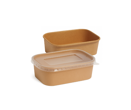 750ml Rectangular Kraft Bowl