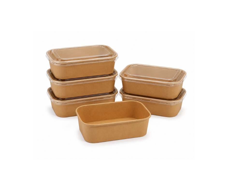 650ml Rectangular Kraft Bowl