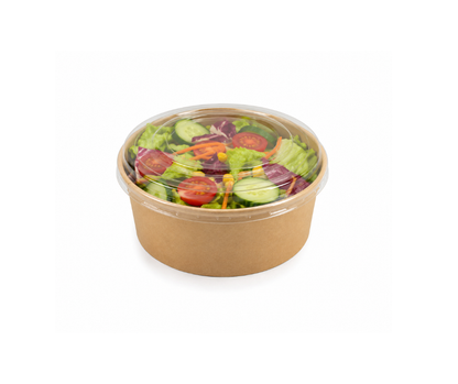 750ml kraft food bowl with rice and curry for takeaway