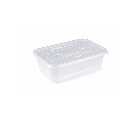 750ml Clear Microwavable Container & Lid