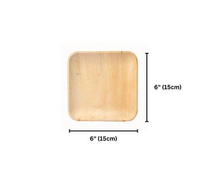 6″ Square Palm Leaf Plates