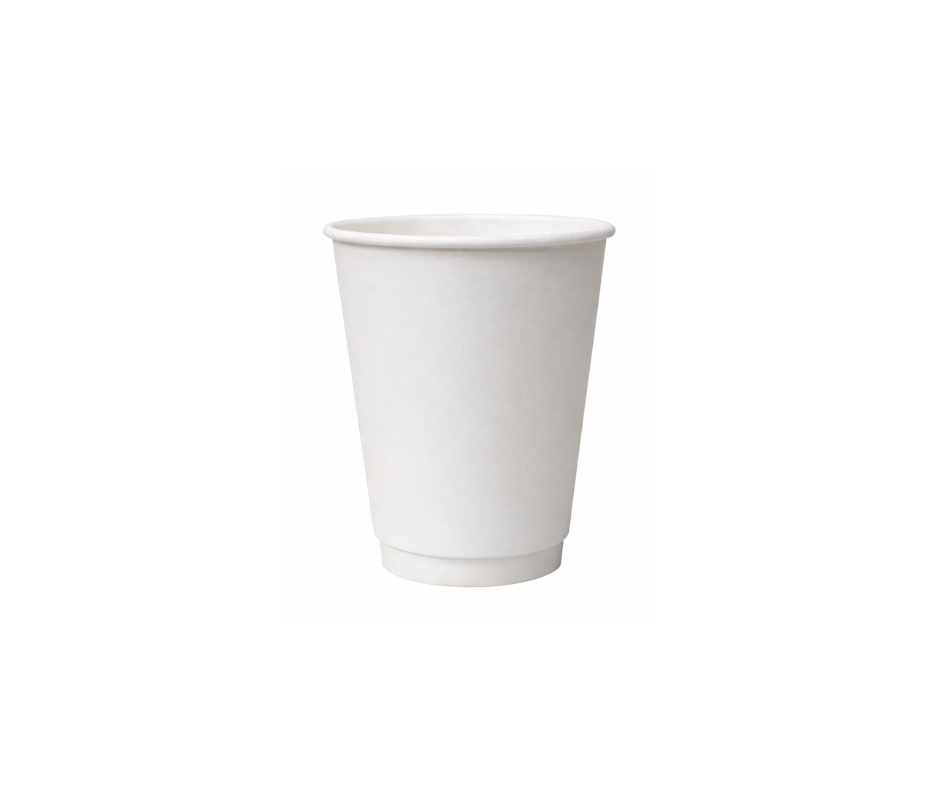 8oz White Double Wall Coffee Cups