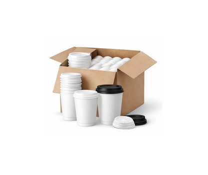8oz White Double Wall Coffee Cups