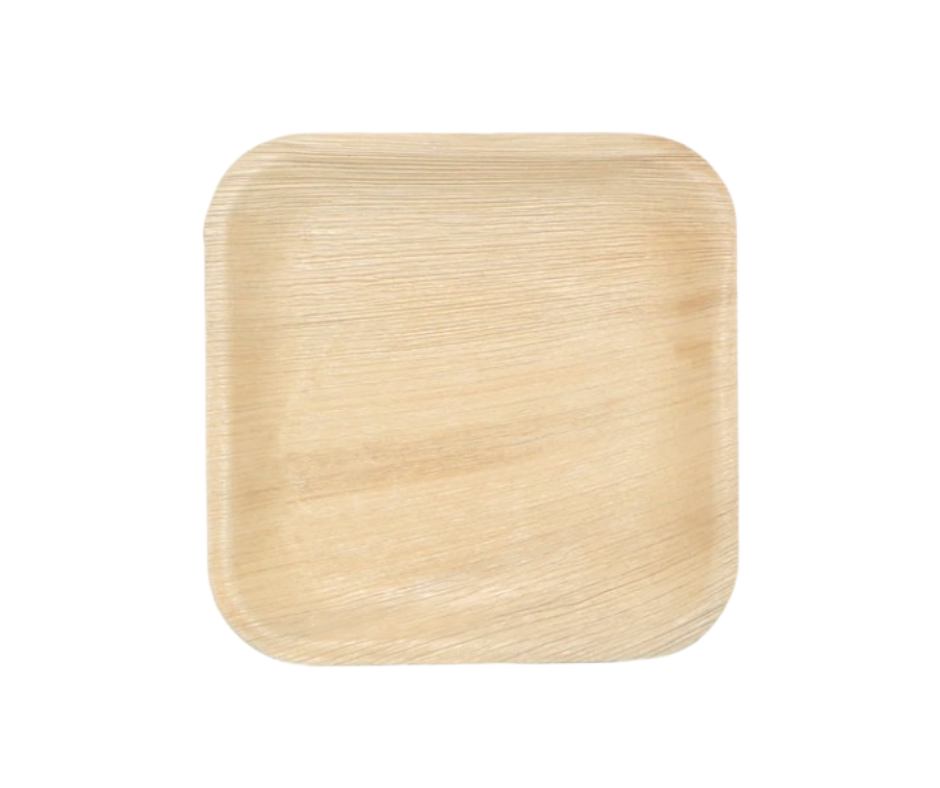 10″ (25 cm) Compostable Palm Leaf Square Plates