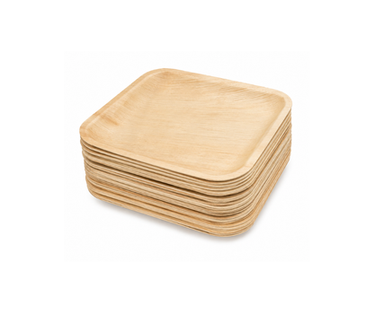 10″ (25 cm) Compostable Palm Leaf Square Plates