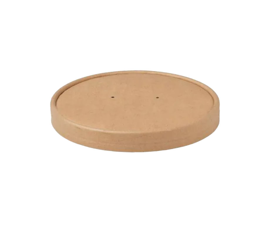 Kraft Paper Lids for 500ml, 750ml & 1000ml Round Food Bowls