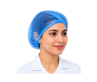 Blue Disposable Mob Caps – Hair Nets for Food Handling, Catering & Hygiene