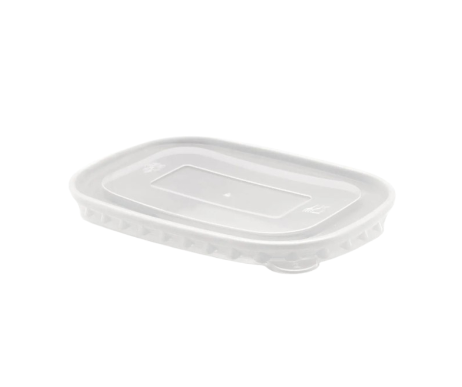 Rectangular Kraft Bowl PP Lid - Fits 500ml, 650ml, 750ml & 1000ml sizes YePack
