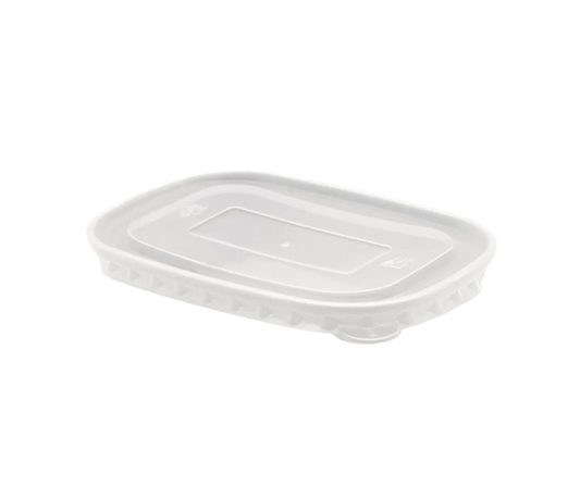 Rectangular Kraft Bowl PP Lid - Fits 500ml, 650ml, 750ml & 1000ml sizes YePack