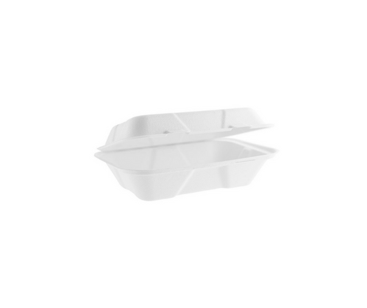 9x6 Inch Bagasse Compostable Lunch Box