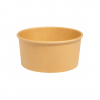 1000ml round Kraft paper bowl filled with fresh salad, perfect for eco-friendly food service