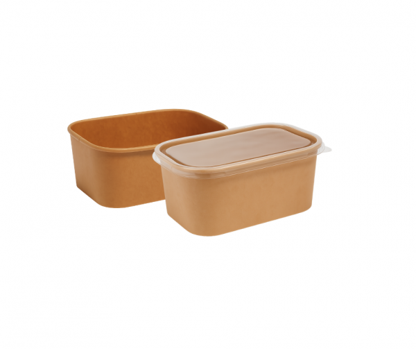 1000ml Rectangular Kraft Bowl