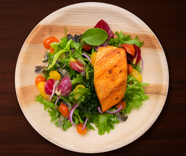 10_25_cm_Palm_Leaf_Round_Disposable_Plates (1) 10″ (25 cm) Compostable Palm Leaf Shallow Round Plates