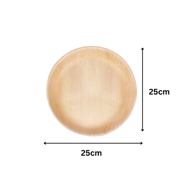 10_25_cm_Round_Palm_Leaf_Plates_2 (1) 10″ (25 cm) Compostable Palm Leaf Shallow Round Plates