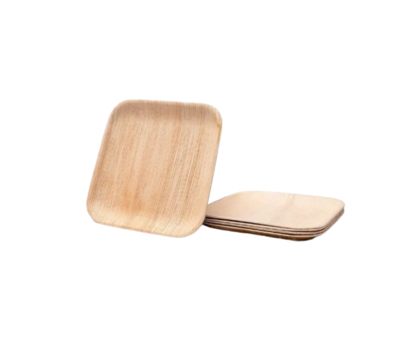 10″ (25 cm) Compostable Palm Leaf Square Plates