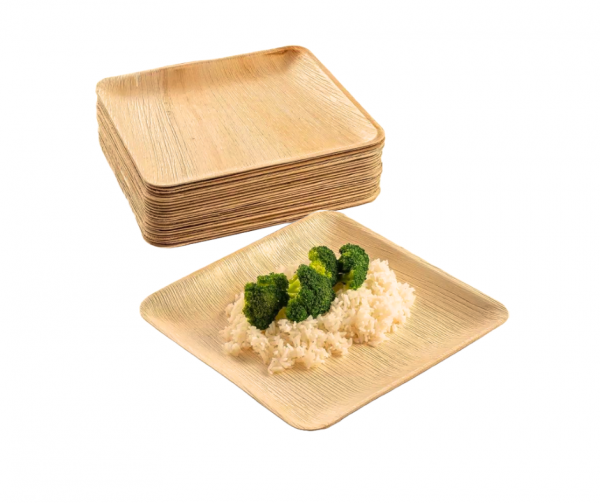 10″ (25 cm) Compostable Palm Leaf Square Plates