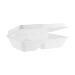 2-COMPARTMENT-2 (2) 9 x 6″ Bagasse 2 Compartment Lunch Box
