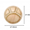 12″ (30 cm) 4 Compartment Palm Leaf Plates – Compostable