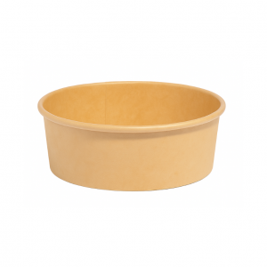 500ml round Kraft paper bowl, disposable and eco-friendly, takeaway food container