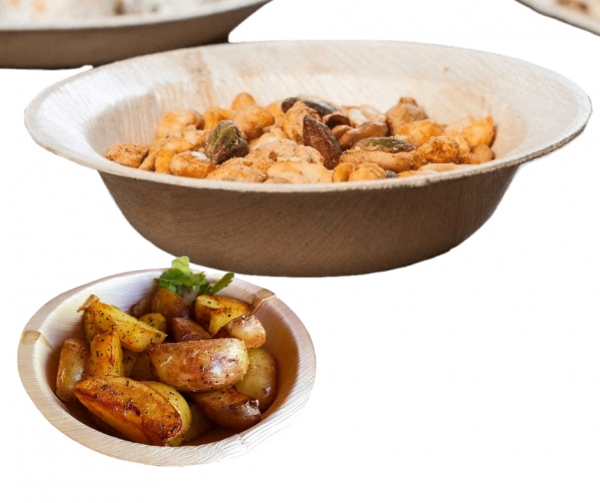 6.5 Inch Round Palm Leaf Bowls