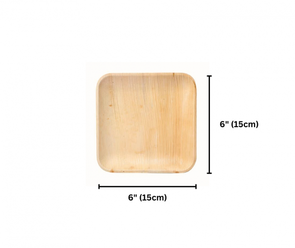6″ Square Palm Leaf Plates