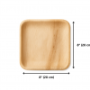 8" (20 cm) Square Palm Leaf Plates | Eco Disposable Plates UK