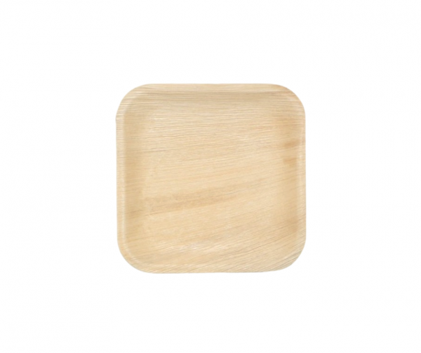 8" (20 cm) Square Palm Leaf Plates | Eco Disposable Plates UK