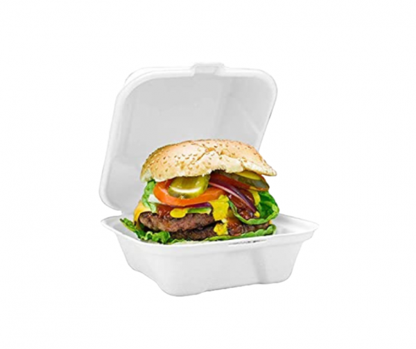 6 x 6 Bagasse Burger Box