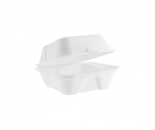 6 x 6 Bagasse Burger Box