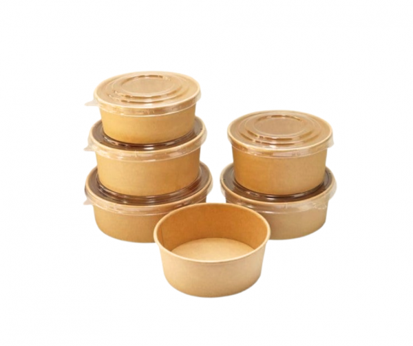 1000ml (32oz) Round Kraft Paper Bowls