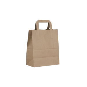 S.O.S Kraft Small Bags with Flat Handles