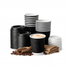 12oz Black Ripple Coffee Cups – Insulated Disposable Paper Cups