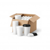 8oz White Double Wall Coffee Cups – Insulated Paper Cups for Hot Drinks