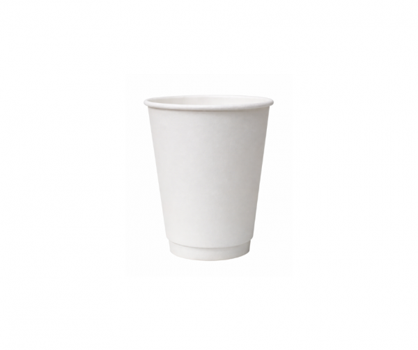 8oz White Double Wall Coffee Cups – Insulated Paper Cups for Hot Drinks