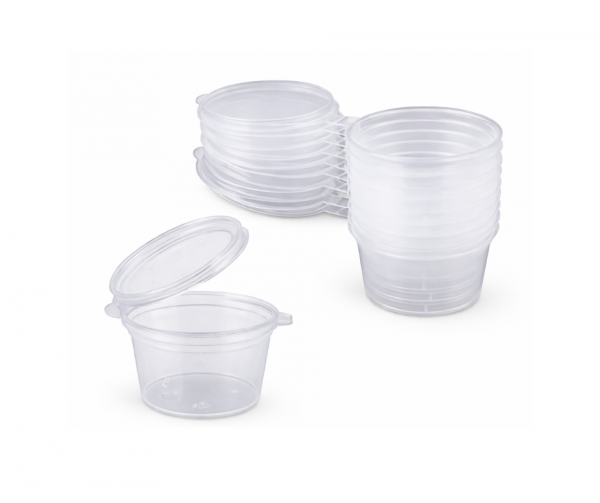 2oz Hinged Portion Pots with Lids (1) 2oz Hinged Portion Pots with Lids