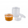 4oz Hinged Clear Sauce Pots (1) 4oz Hinged Clear Sauce Pots